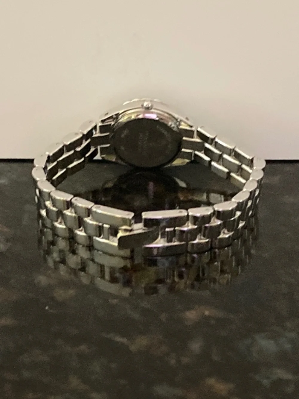 Peugeot 1/10 ct tw Diamond Bezel Panther Link Watch/Silver Tone/Black Dial/NEW!